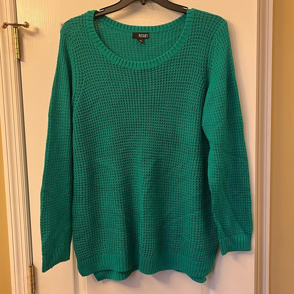 a.n.a Womens Size 2X Emerald Green Sweater